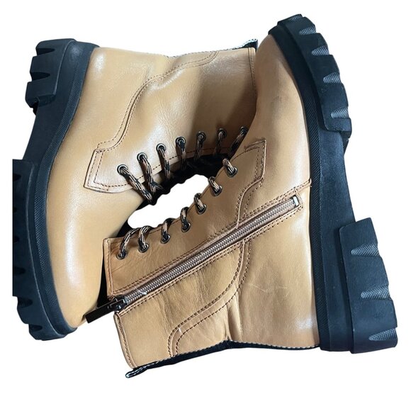 Franco Sarto Robbie Womens Leather Lace Up Ankle Combat Boots Size 7.5 - Picture 11 of 13